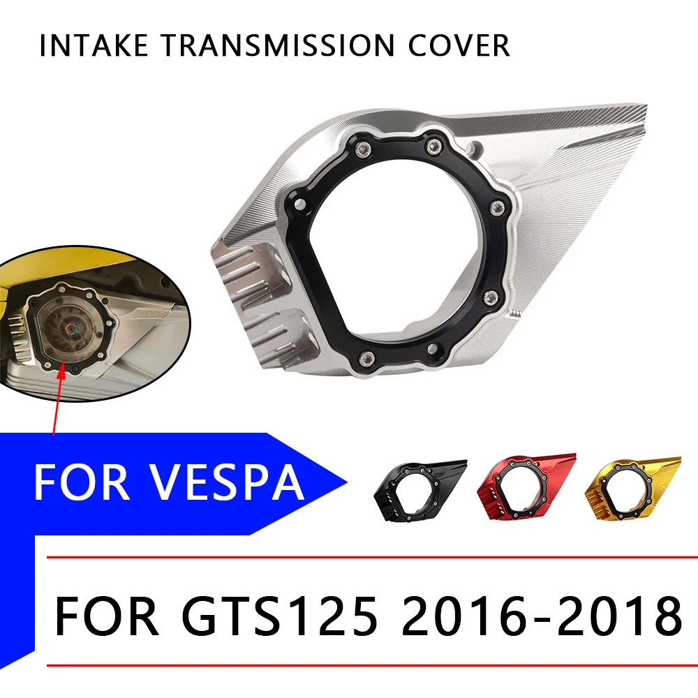 Motorcycle Transmission Chain Cover Sprocket Guard Fairing Decoration For Vespa GTS 125 motor i-Get GTS125 2016 2017 2018 Parts