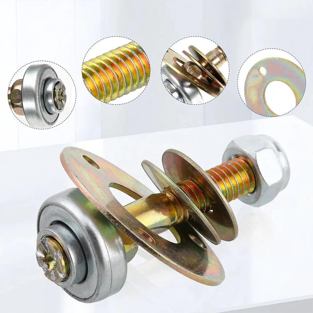 4pcs Rocking Chair Bearing Screw Kit With Pulley Connectors For Recliner Repair Replacement Accessories M8x45mm M8x55mm