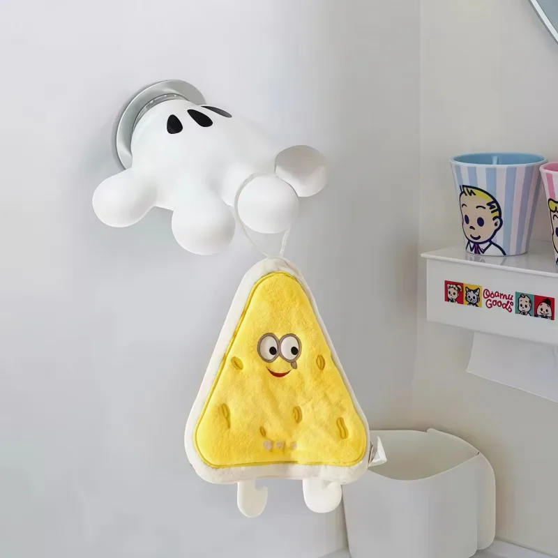 1Pc/2Pcs Toothbrush Holder Mickey Palm Cute Bathroom Towel Suction Cup Multi-Function Hook Traceless Hook Data Cable Winder