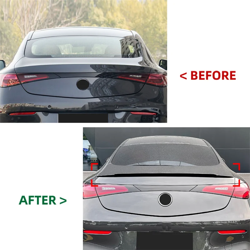 2024+ For Mercedes Benz CLE Coupe C236 Rear roof Trunk top Spoiler Wing Trunk Lip Tail Splitter Lip Spoilers HIGH KICK DUCKBILL