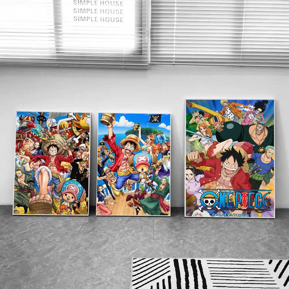 1PC Anime O-One P-Piece L-Luffy Poster Paper Print Home Living Room Bedroom Entrance Bar Restaurant Cafe Art Painting Decoration