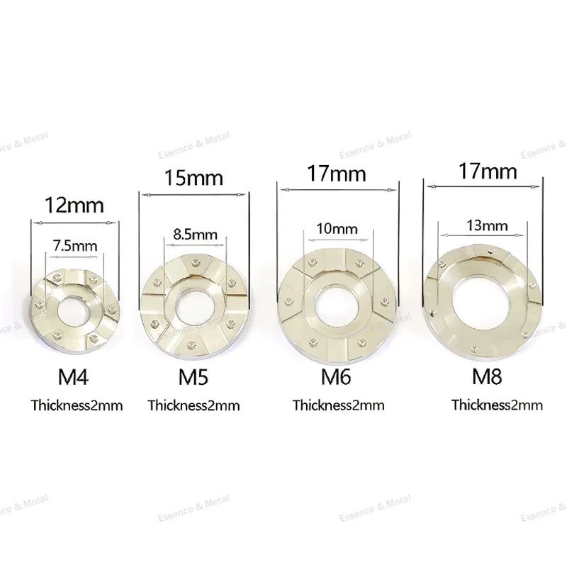 Titanium Alloy Gasket M4 M5 M6 M8 M10 Colorful Motorcycle Modified Gasket Decorative Flange Flower Gasket Corrosion Resistance