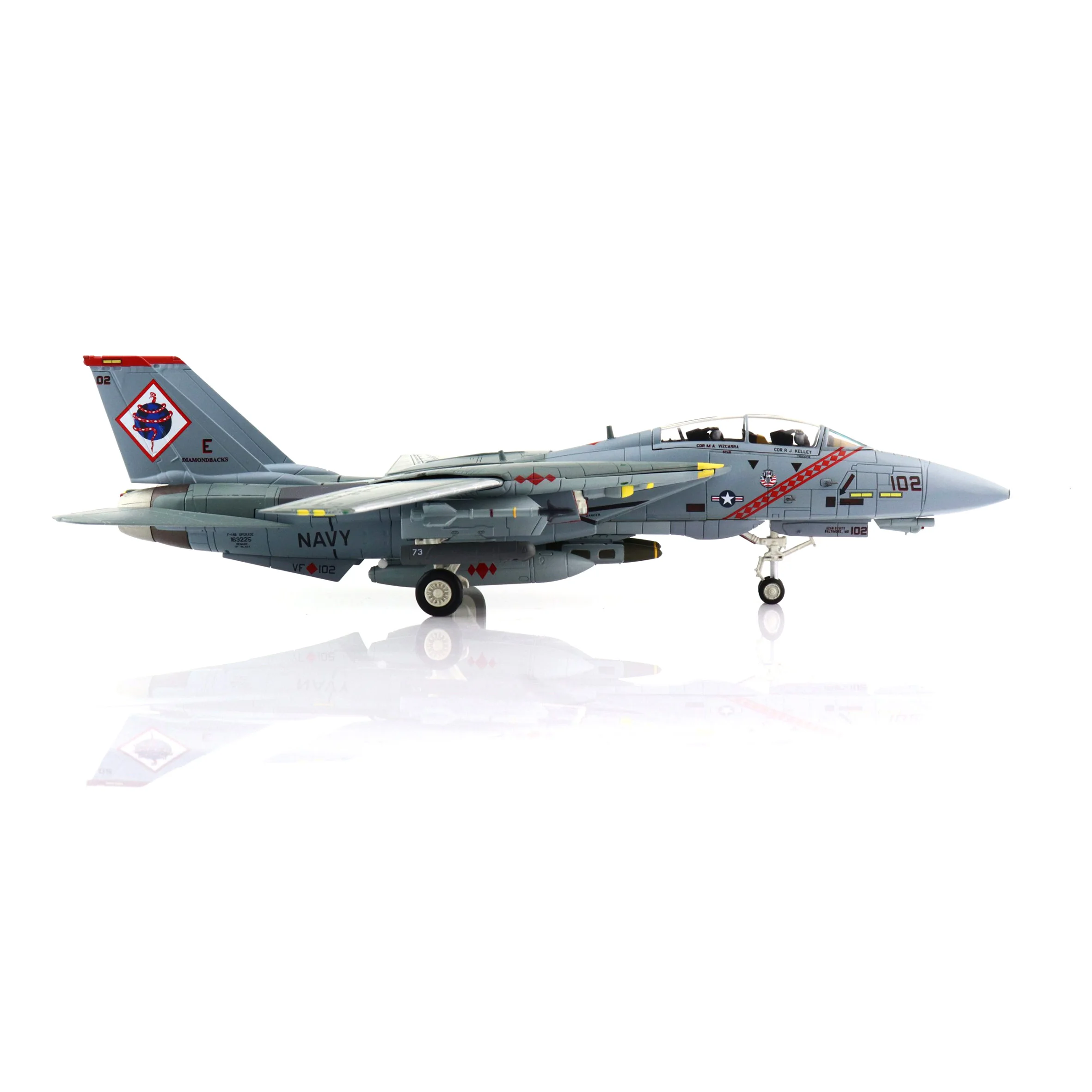 

1/72 HA5250 US Navy F-14B Fighter Model VF-102 Squadron 2002 Alloy Finished Product Model