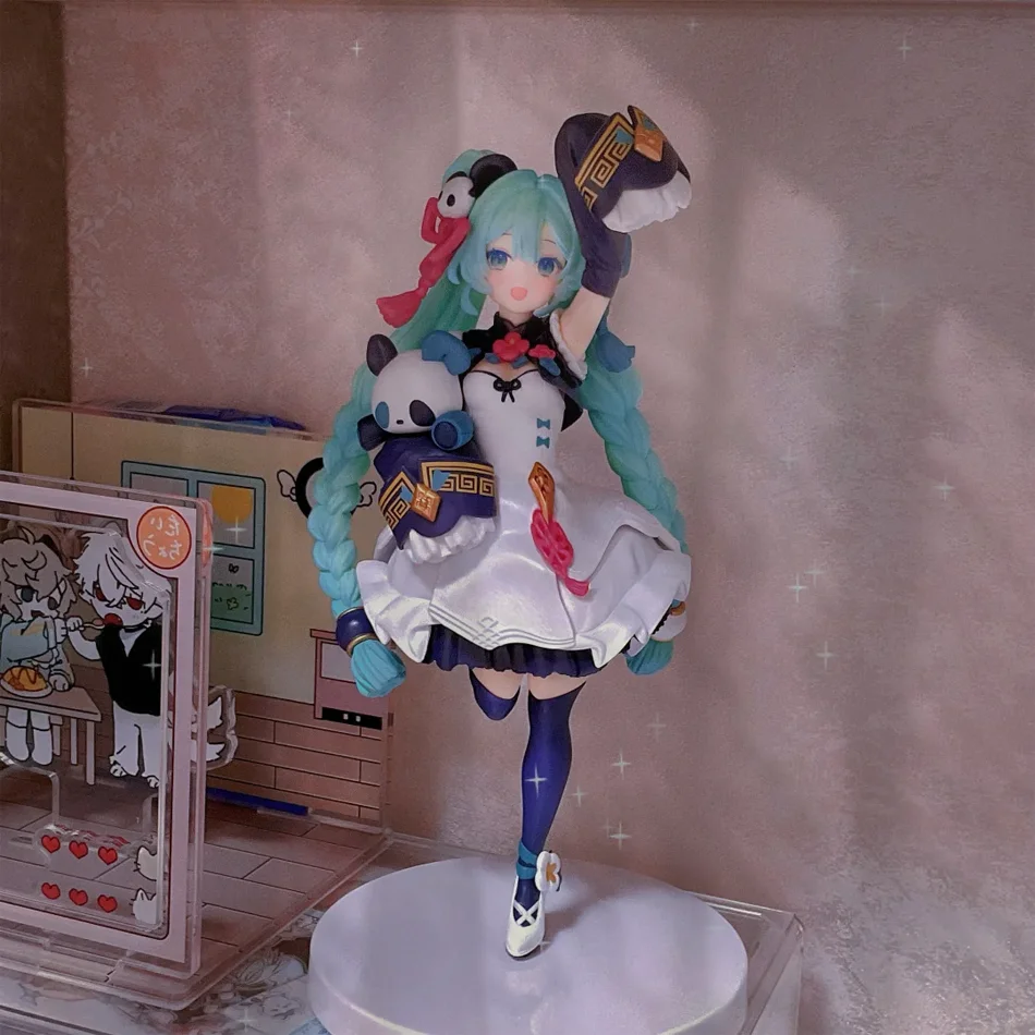 

New Hatsune Miku Desktop Cute Action Figure Neko Panda Toy Ver. Anime Figurine Kawaii Girl Mode Collection Toy Gifts