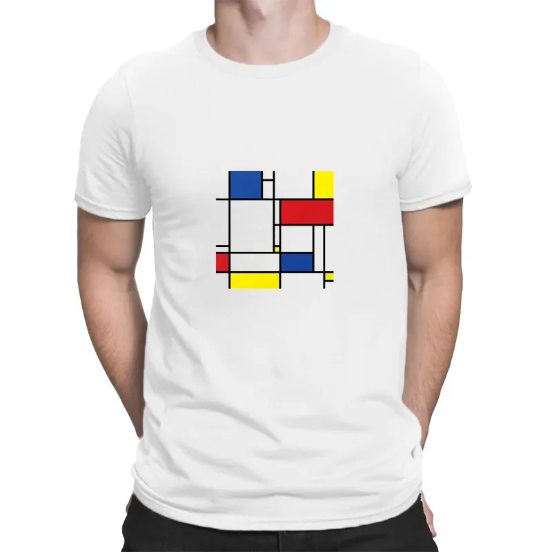 Peet Mondrian New Plastic Art Holiday Casual Cool Street Summer Men Women Universal Short sleeve Birthday gift T-shirt