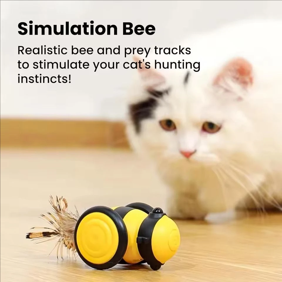 

Smart cat toys, bee pet kitten toy car, smart cat toys, bee cat toys, electric cat toys, self-entertainment running car