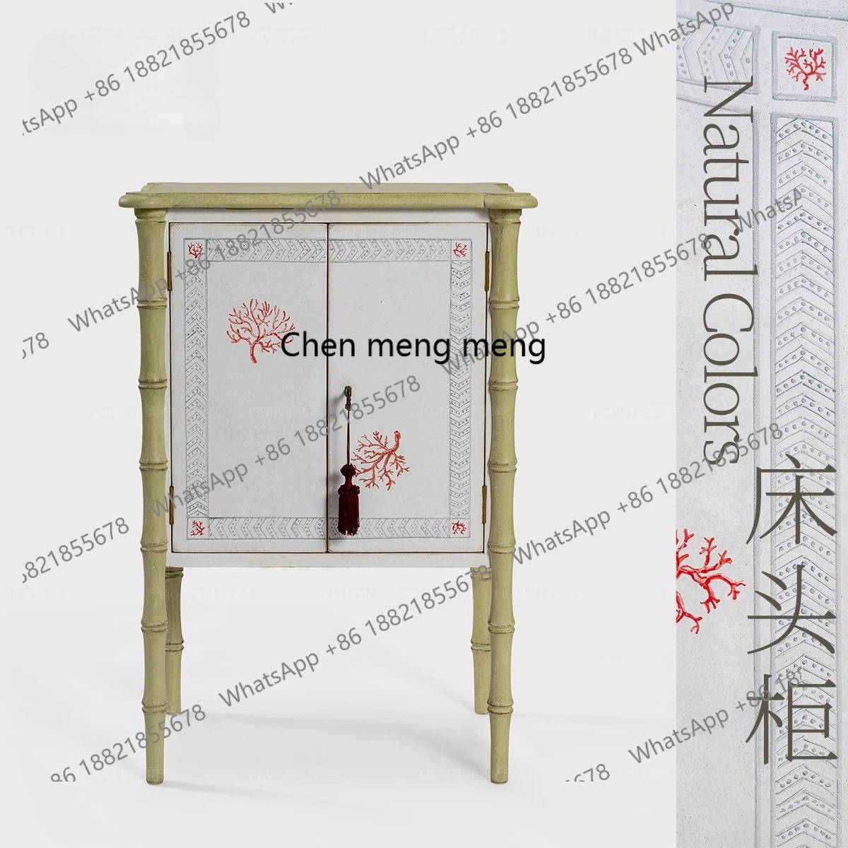 

French style Chinese style bedside table storage bedside cabinet bedroom storage cabinet