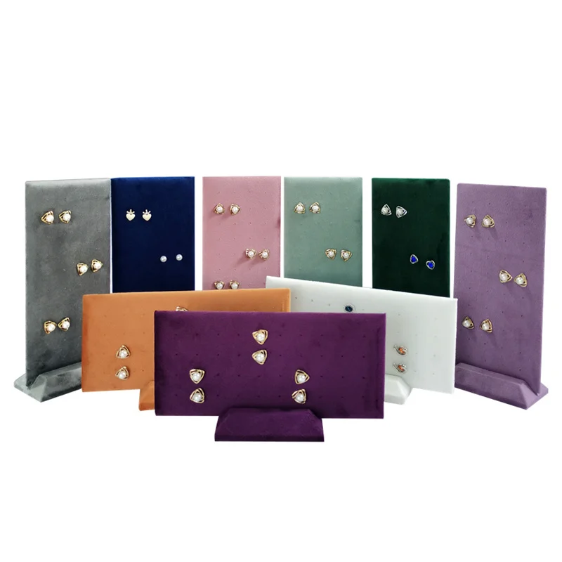 

Велюровая подставка для серег на 40 отверстий, органайзер-лоток для демонстрации ювелирных изделий с основанием для демонстрации серег-гвоздиков, для розничной торговли