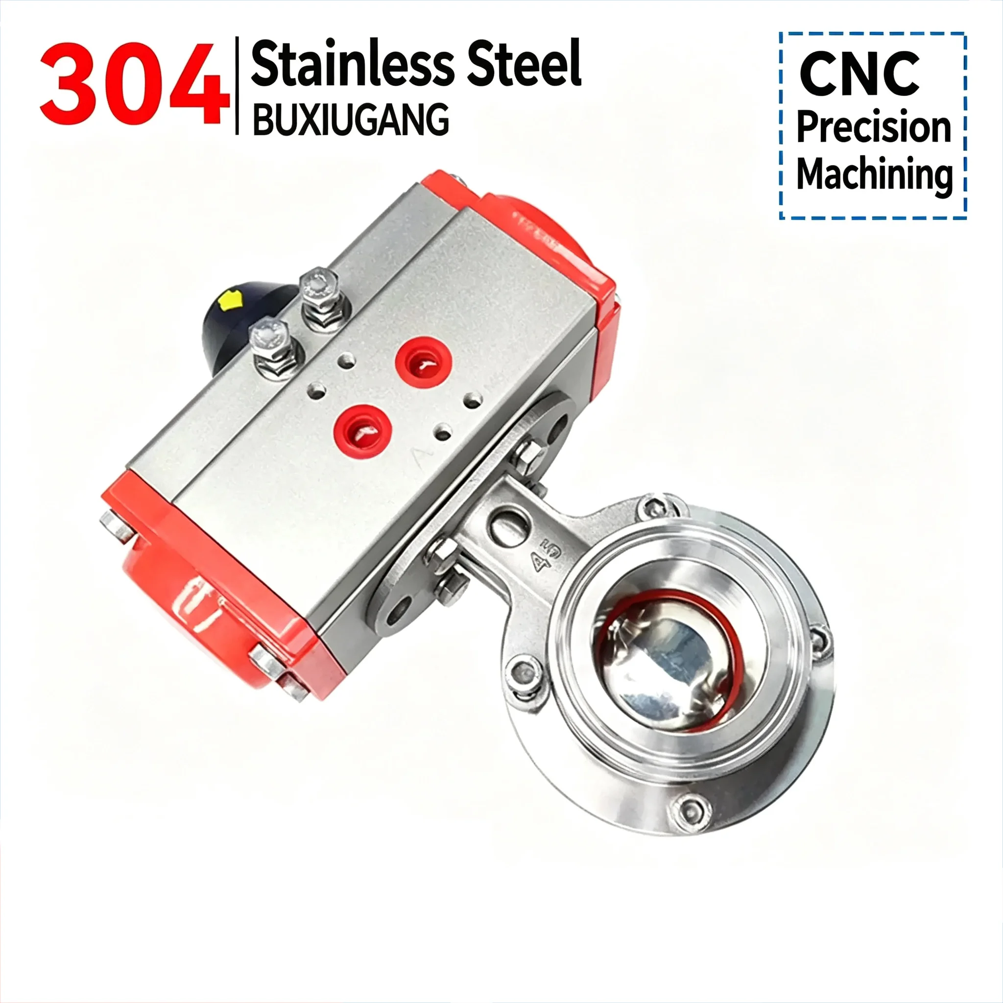 Sanitary Horizontal Clamp‑type Wafer Butterfly Valve 304/316L Stainless Steel Pneumatic Quick‑install Butterfly Valve