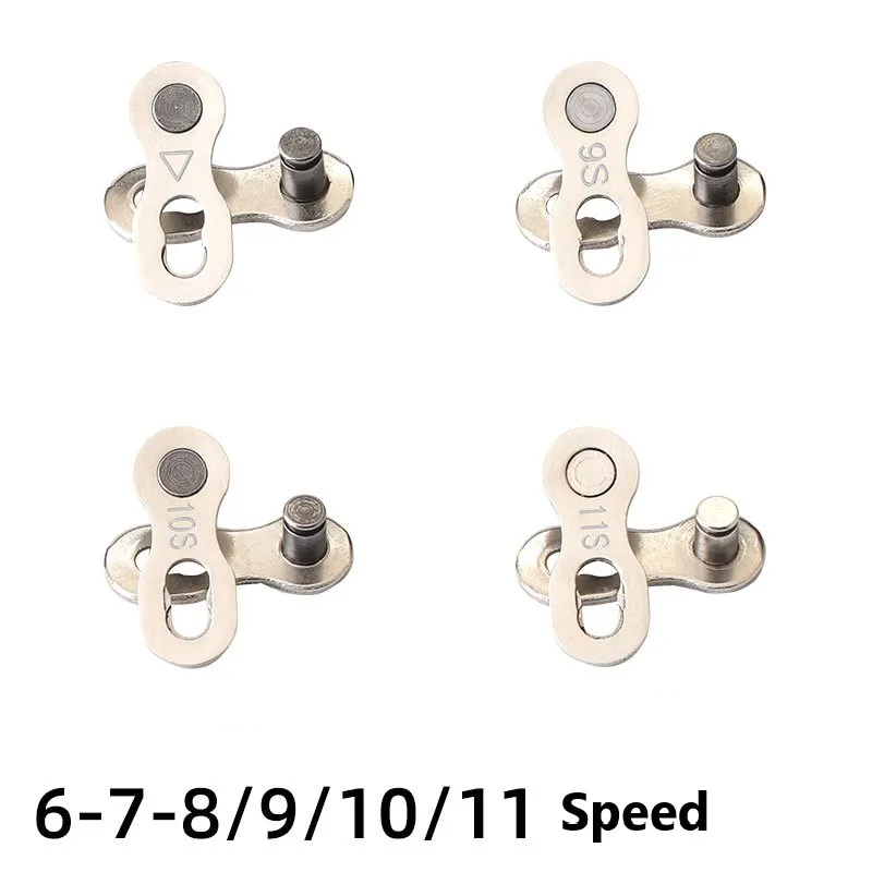 5 Pair Bicycle Chain Link Connector Joints Magic Buttons Cycling Speed Quick Master Links For Mountain Bike 6/7/8/9/10/11/12 S