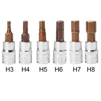 6Pcs 1/4 Inch Screwdriver Bit Socket Set Hex Screw Driver Bits H3-H8 Screwdriver Accessories For Torque Spanner Ratchet Wrench