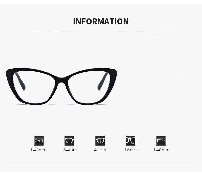 Cat Eye Lesebrille Für Frauen Anti Blaues Licht Zum Lesen Presbyopie Brille Retro Computer Hyperopie Brille + 1,0 + 1,5 + 2,5 – Detail 5