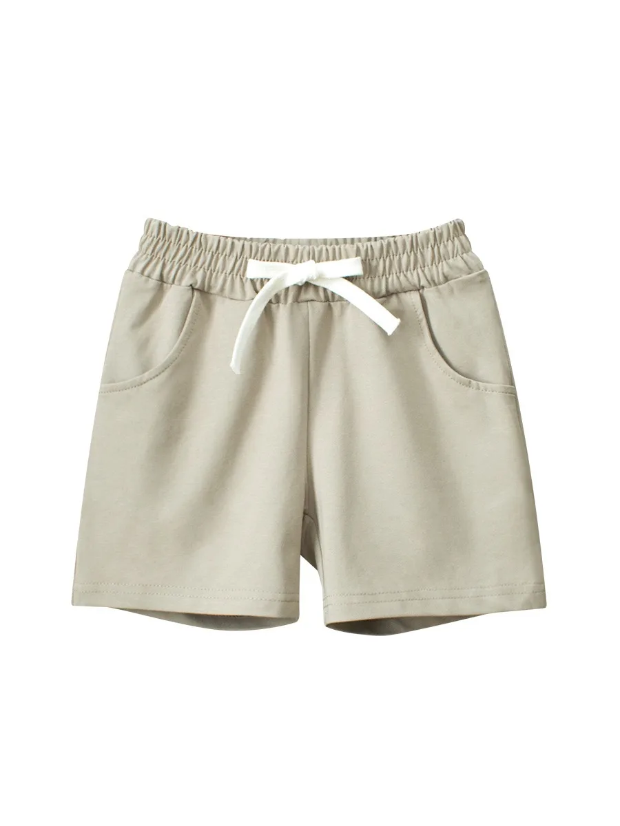 2025 Summer Kids Fashion Solid Shorts Pants for Boys 100% Cotton Sport Casual Pants 1-9 Years Children Boys Girls