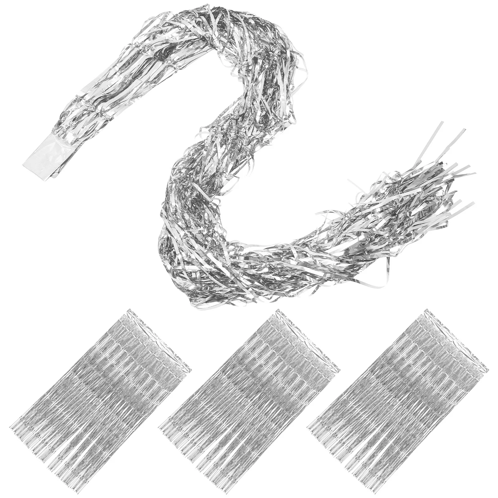 

4Pcs Rain String Curtain Decoration Shiny Fringe Backdrop for Party Birthday Wedding Events Festive Supplies Fringe Backdrop