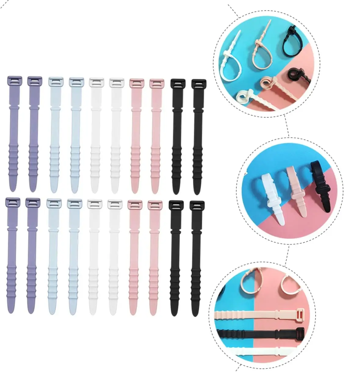 Tape Cable Management Wire Holder Silicone Wire Earphone Stand Cord Organizer Usb Cable Winder Cord Ties Fish Bone Electric Wire