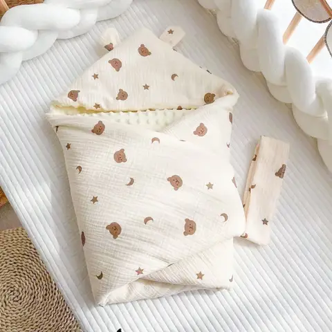 Winter Baby Blanket Baby Swaddle Wrap Flannel Lamb Fleece Warm Quilt for Newborn Bedding Soft Baby Stroller Blanket
