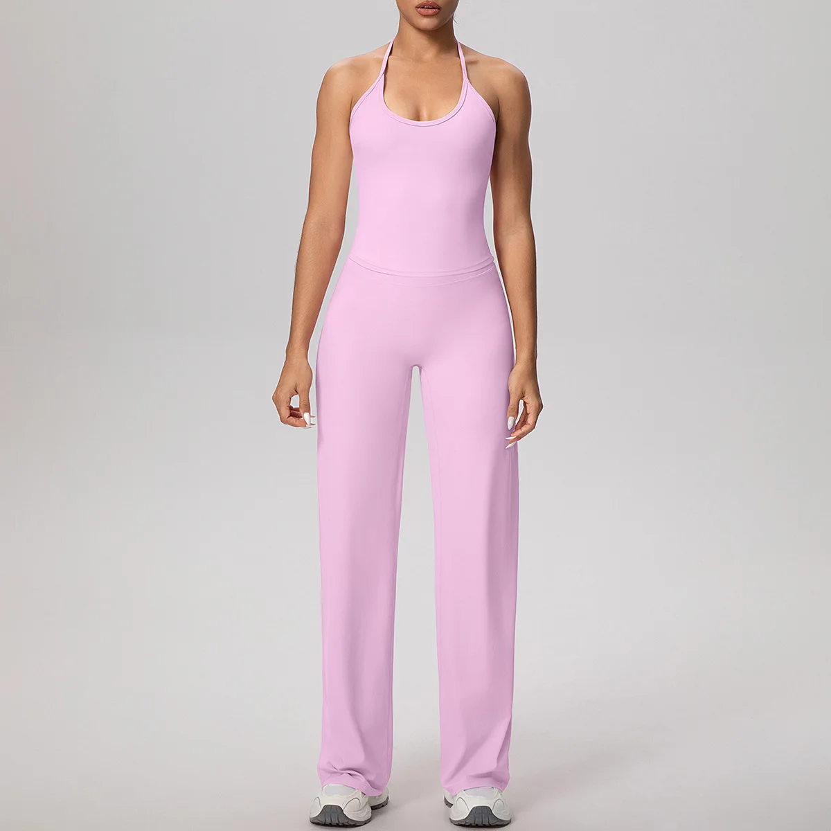 

Women's Fitness Seamless Yoga Set Brushed Tight High Waist Hip Lift Strap Halter Two-Piece Outfit Sports Running Gym Yoga Suit