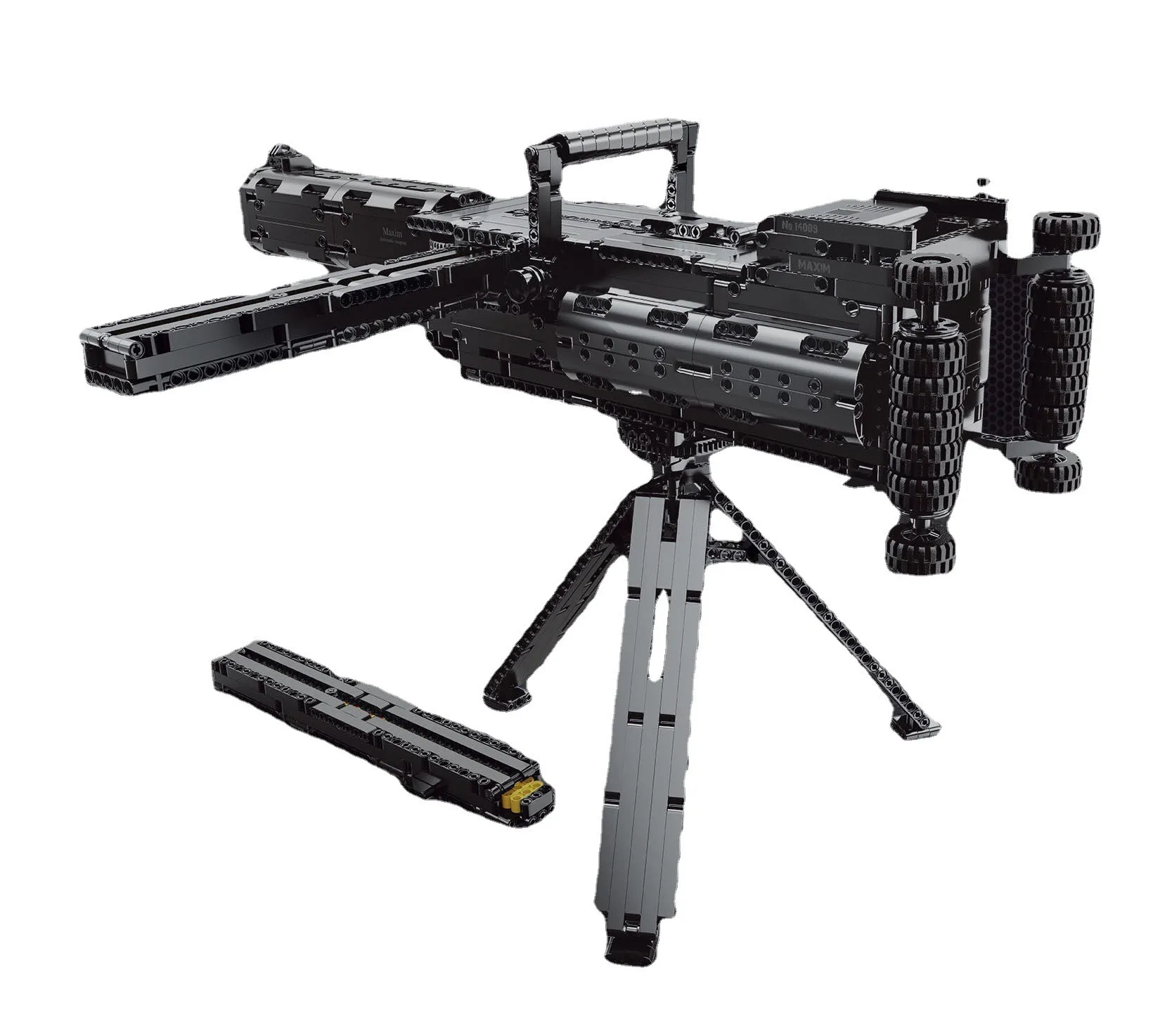 14009 重機関銃 1399 個組み立てられたビルディングブロックレンガ銃シリーズモデル子供のおもちゃ男の子の誕生日プレゼント