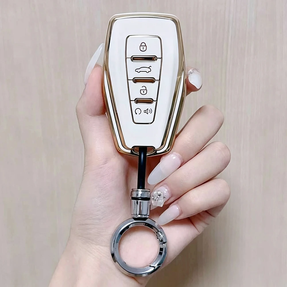 TPU Car Remote Key Case Cover for Geely Emgrand X7 EX7 Coolray 2019-2020 Auto Styling Fob Holder Shell Accessories
