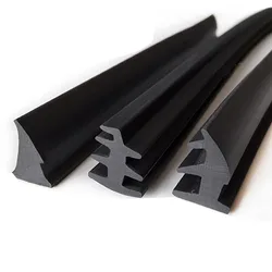 Door And Window Sealing Strip Aluminum Alloy Fixed Glass Gap Three T Type Fill The Card Slot Rubber Strips Windproof