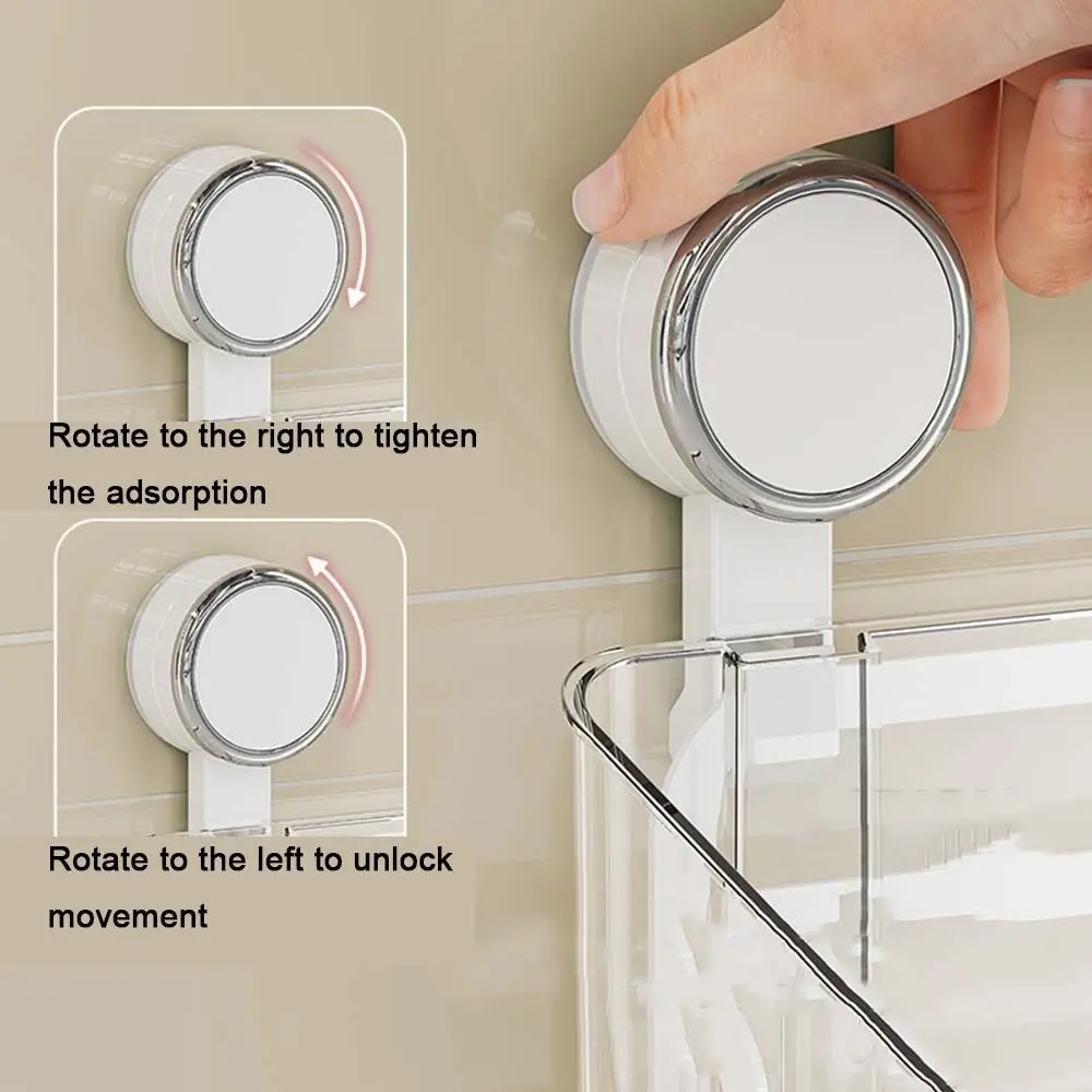 

Simple Punch-Free Suction Cup Storage Rack Wall Mounted Space Saving Spice Rack Removable Shower Shelf for Home