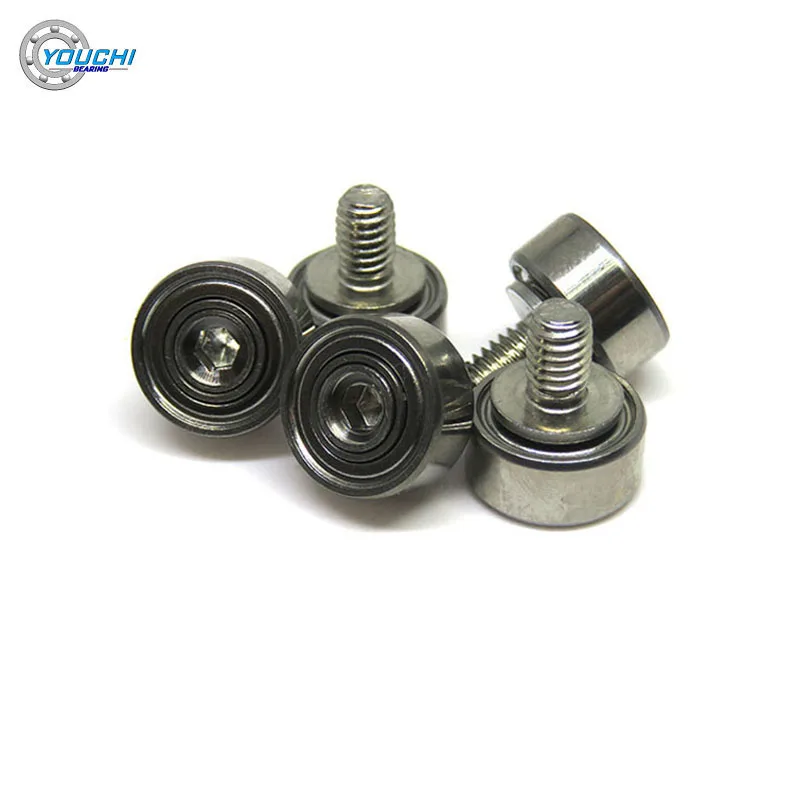 10pcs 11mm Diameter 685 External Thread Bearing Wheel JS68511-5C1L6M4 External Thread 685ZZ Bearing OD 11mm  Pulley Roller