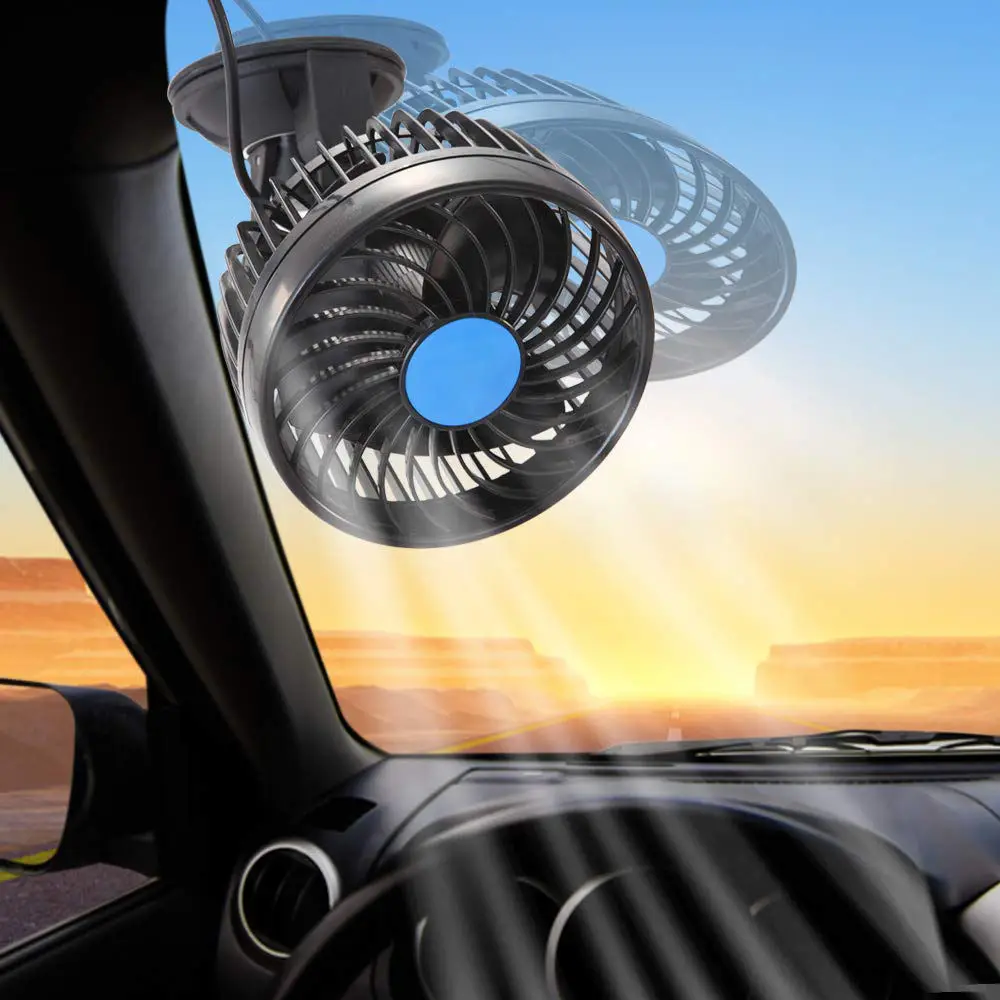 

Dual Voltage 12V 24V Vehicle Cooling Fan Single Head Aluminum Alloy Blower 80CFM Airflow for Truck RV SUV Heat Exhaust Accessory