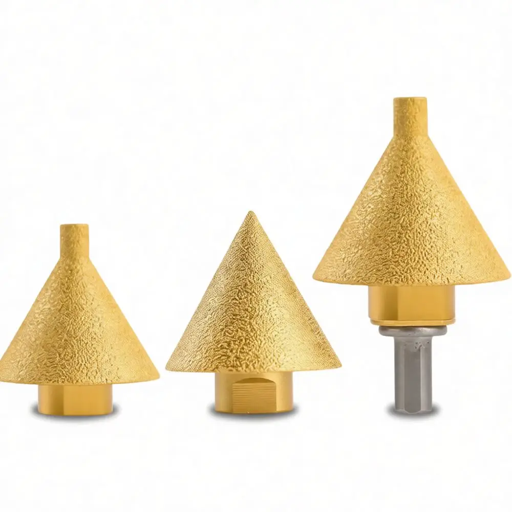 Diamond Finger Bit For Chamfering Marble Porcelain Tile Bevel Grinding Shaping Hole Opener Conical Drill Tool Adapter