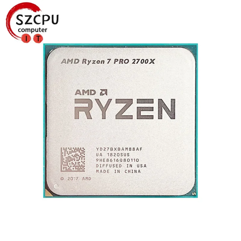 AMD Ryzen 7 PRO 2700X R7 PRO 2700X 3.7 GHz Used Eight-Core Sixteen-Thread 16M 105W CPU Processor YD27BXBAM88AF Socket AM4