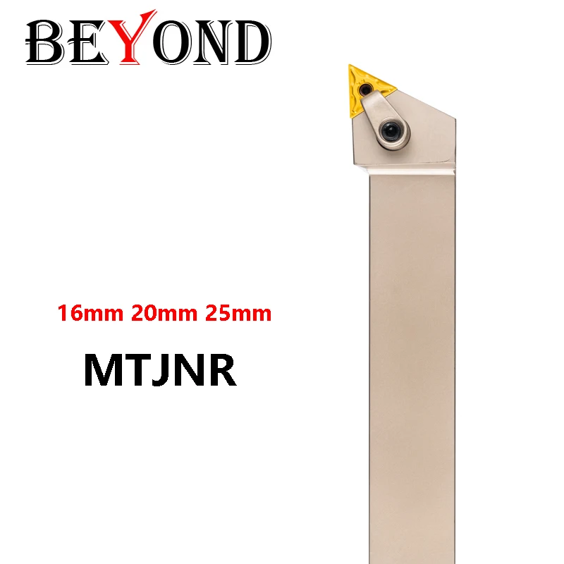 BEYOND MTJNR1616H16 MTJNR2020K16 MTJNL2525M16 MTJNR2525M16 External Turning Tool Holder MTJNR MTJNL CNC White Nickel-Plated Bar