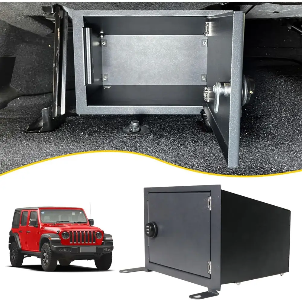 

Запираемый ящик-органайзер под сиденье для Jeep Wrangler JL 4-дверный (2018-2024), задняя пассажирская сторона, черный