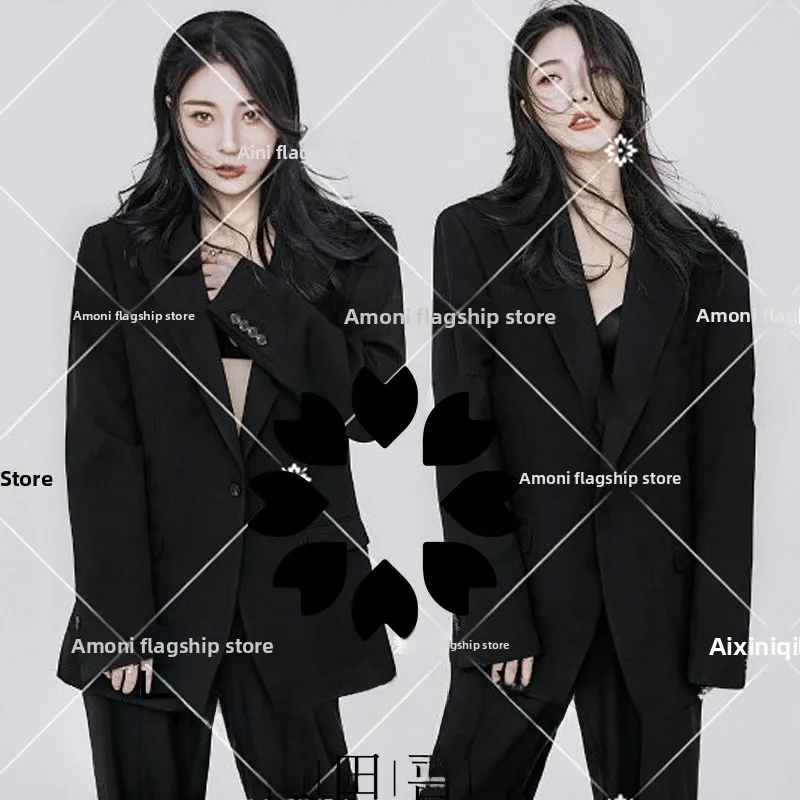 

Loose Women's Suiting for Studio Photography Personal Portraits Female Friend Matching Outfits Trendy Brand New Style