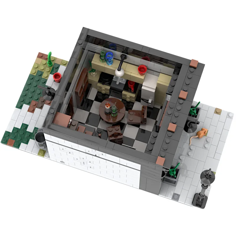 2062 Piezas Casa de Pueblo Gótica MOC, Bloques de Construcción Modulares Personalizables, Diseño Creativo, Juguete Educativo DIY para Niños, Regalo de Ensamblaje