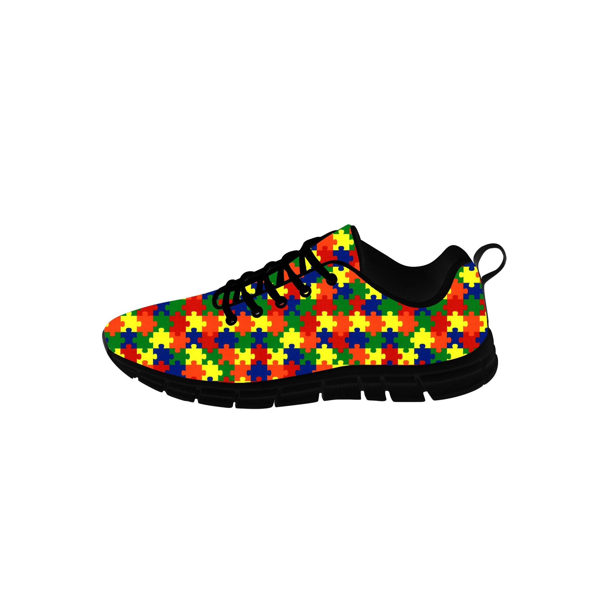 Hot Autism Awareness Jig Sports Shoes Mens Womens Teenager Sneakers Casual Custom High Quality Couple Shoes Black Running Shoes