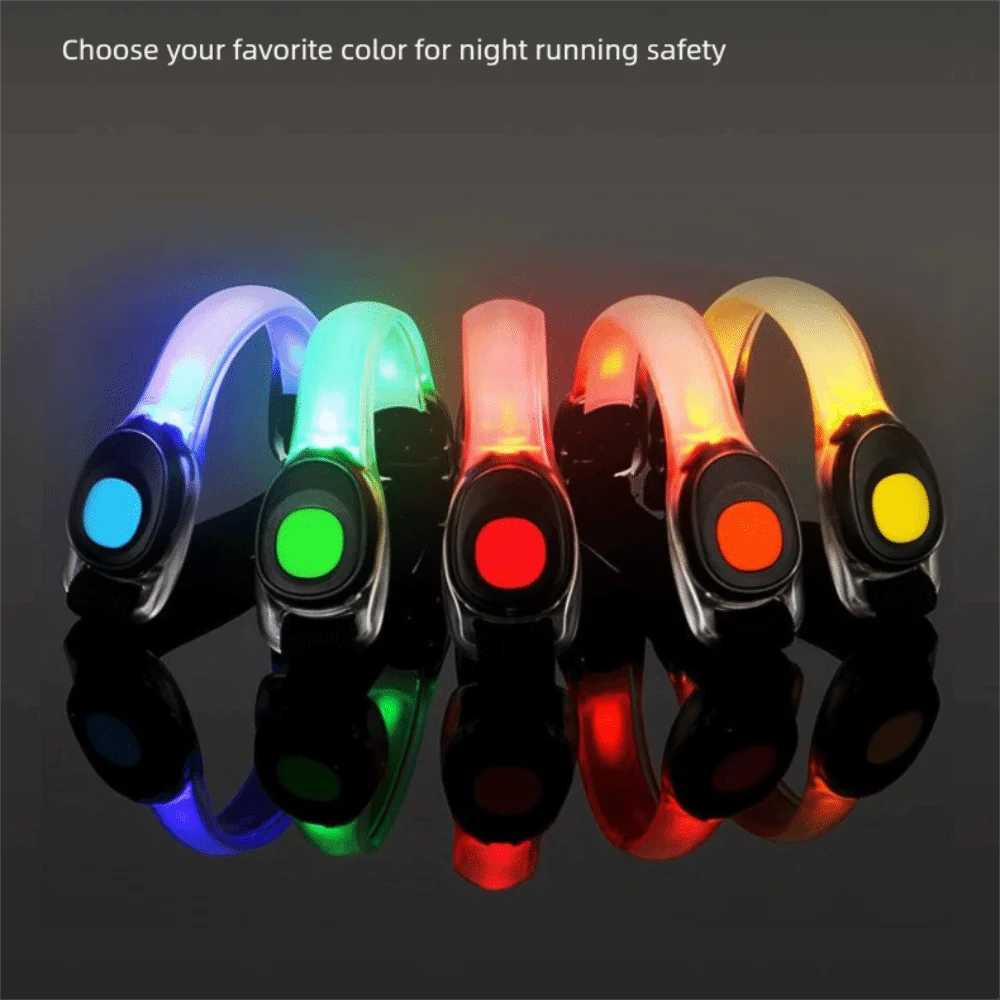 Fashion Plastic PVC LED Light Up Armband Adjustable Wearable Running Arm Belt Luminous Bracelet Outdoor Sports Night