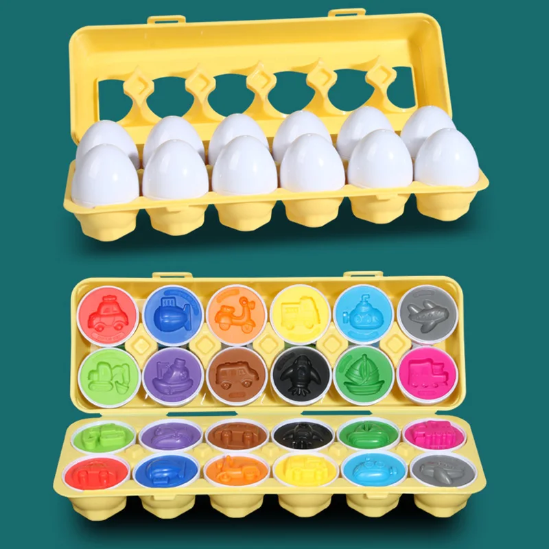 Eieren Schroeven 3D Puzzel Montessori Leren Onderwijs Wiskunde Speelgoed Kinderen Vorm Match Smart Game Voor Kinderen Educatief Paasgeschenken