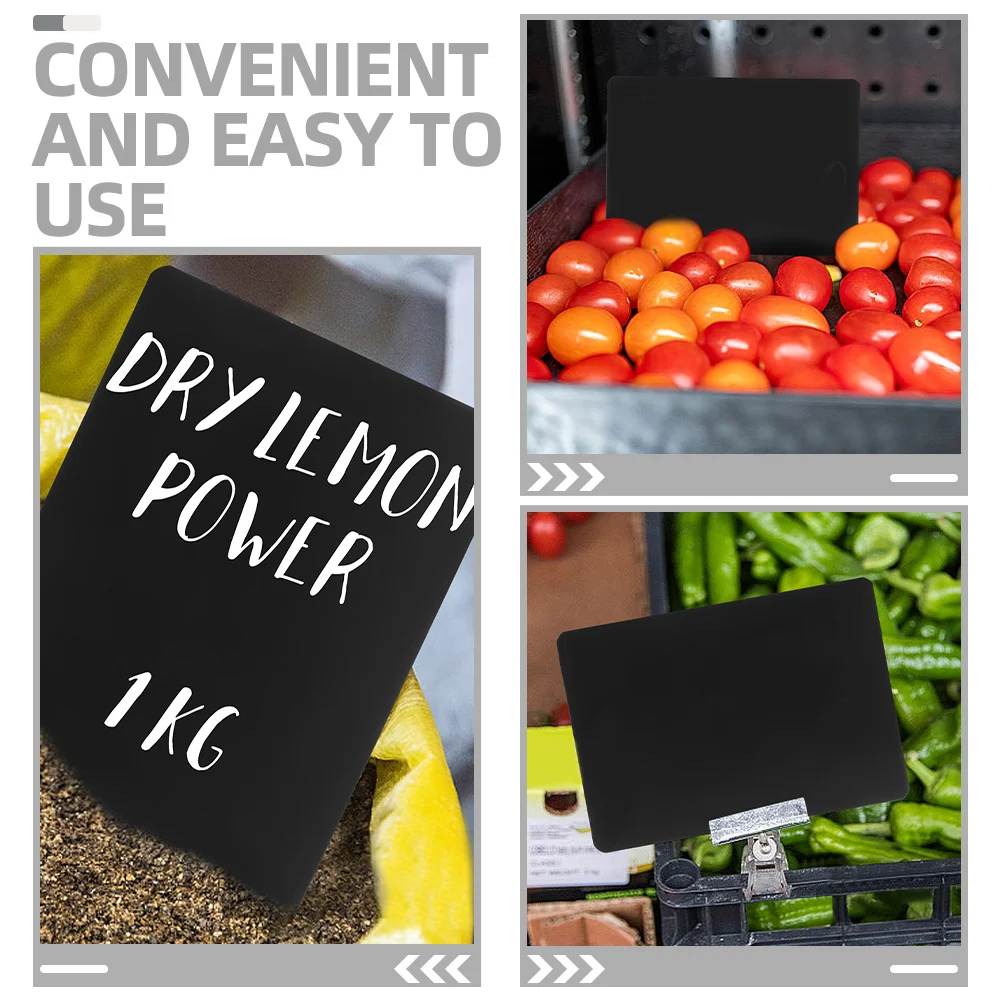 12pcs Price A6 Size Mini Chalkboard Erasable Writing Board For Wire Shelving Shelf Label Tag Display Stand Retail Signs