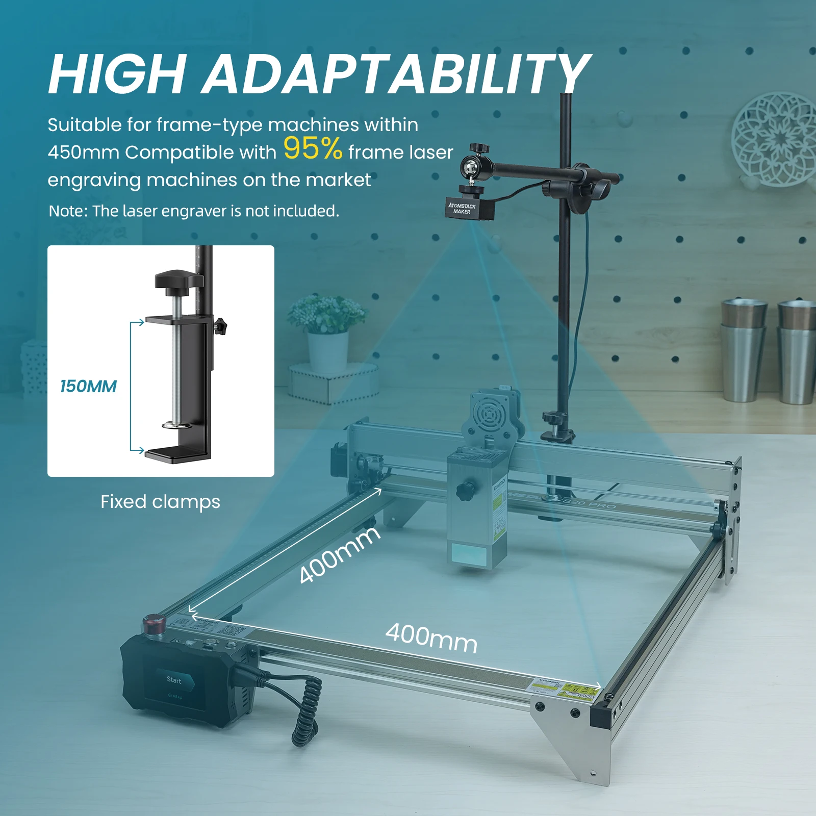 Atomstack Maker AC1 Camera 400*400mm Photography Area Precise Positioning Support Multitask Operation Video Record For Atomstack