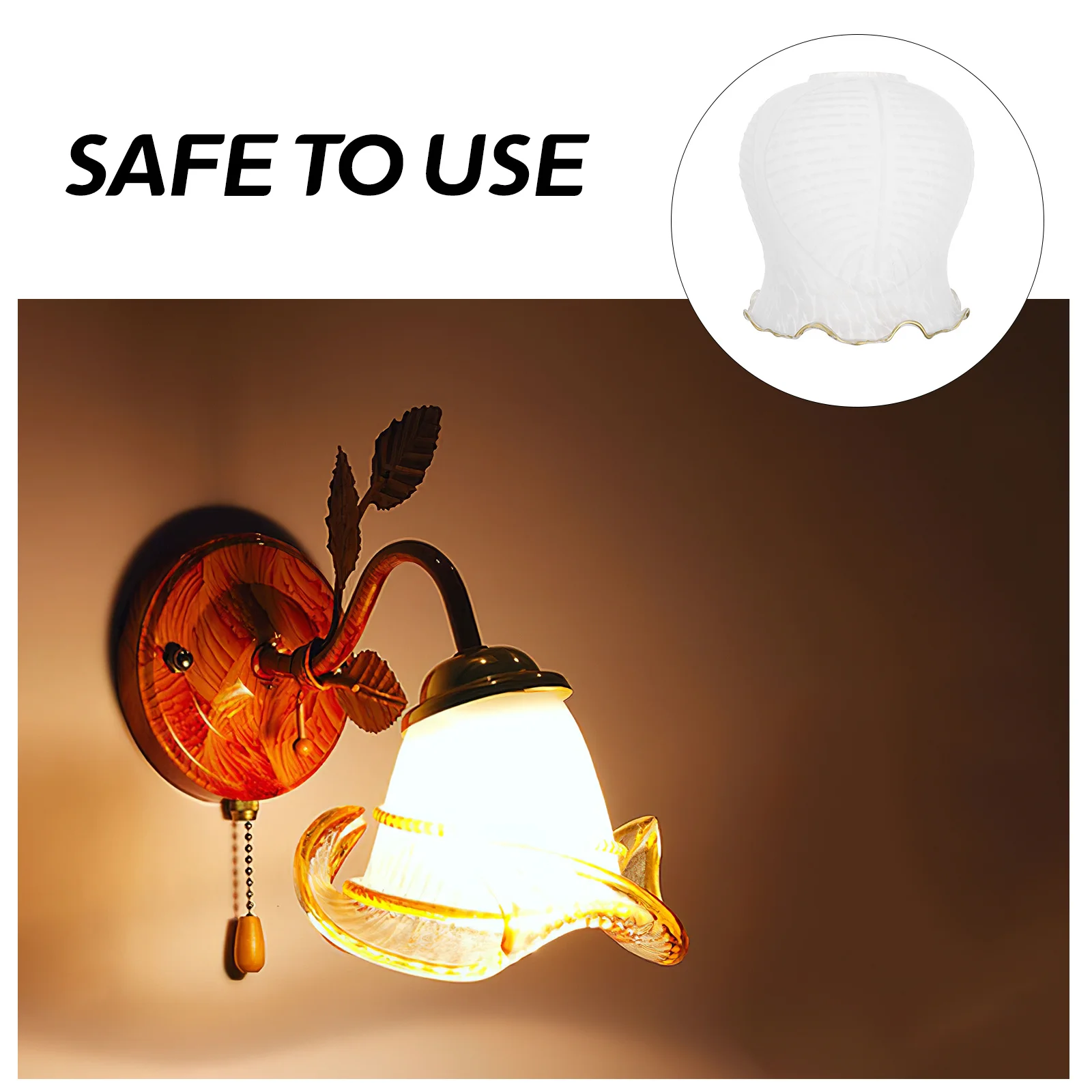 

1Pcs Glass Lampshade Frosted Finish Simple Design Strong Support Lamp Cover for Indoor Lighting Decor Housewarming Gift