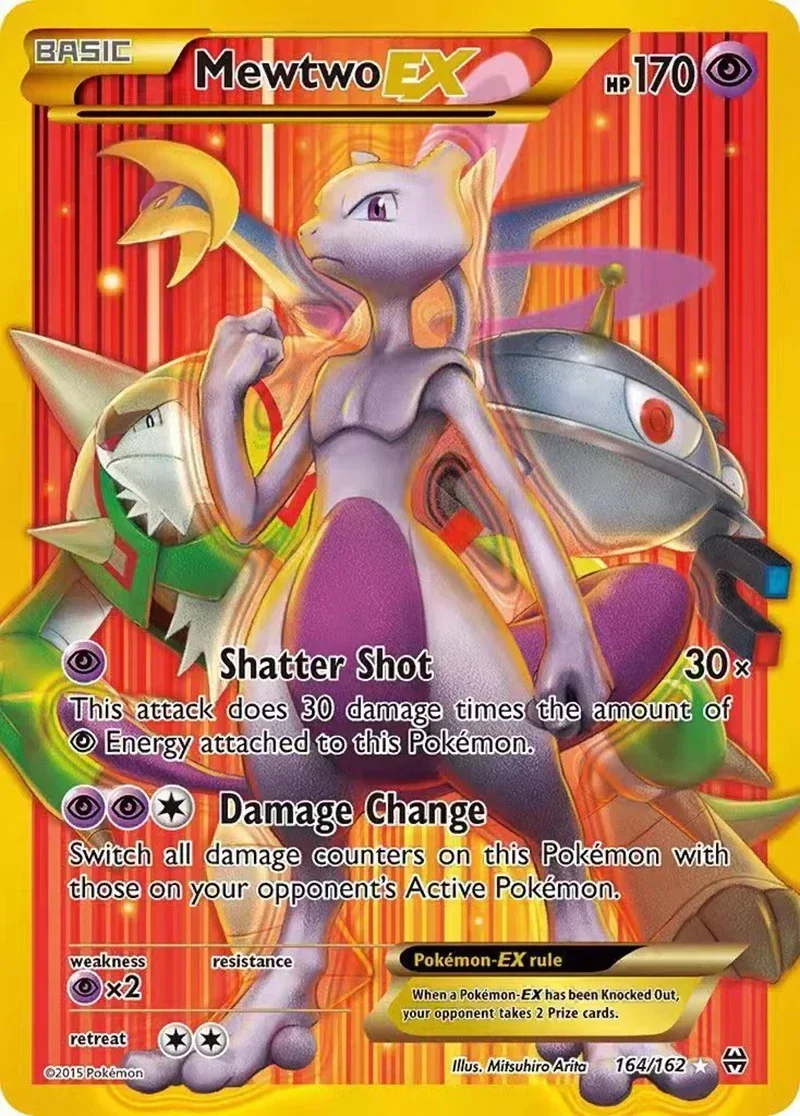 Carte Pokemon inglesi oro carta di metallo fai da te carte di ferro duro Pikachu Mewtwo Gx Charizard Vmax pacchetto gioco collezione di battaglia