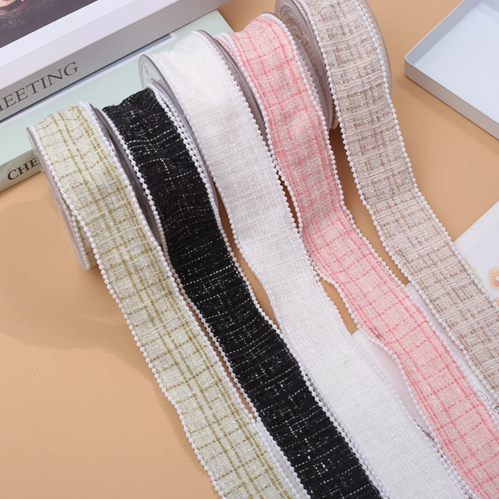 1ヤードレトロエレガントパールエッジリボン DIY ヘアボウ縫製用品ギフト包装装飾トリム工芸材料