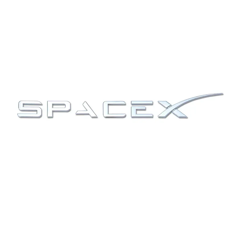 ABS Space X Rear Boot Trunk Emblem Badge Car Sticker Decals for Tesla SpaceX Model 3 X S Y Car Styling Accessories