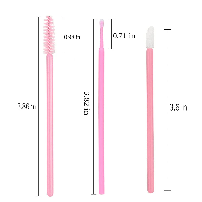 200pcs  Disposable Brushes Set  Mascara  Wands Lip Brushes Microbrush Applicator Swab for Eyelash Extension Eyebrow Makeup Tools