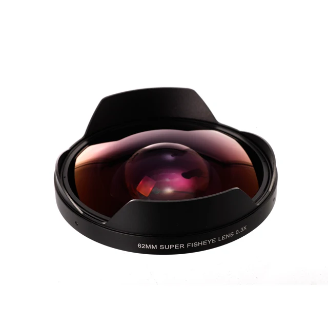 0.3X  58mm mount fisheye camcorder lens