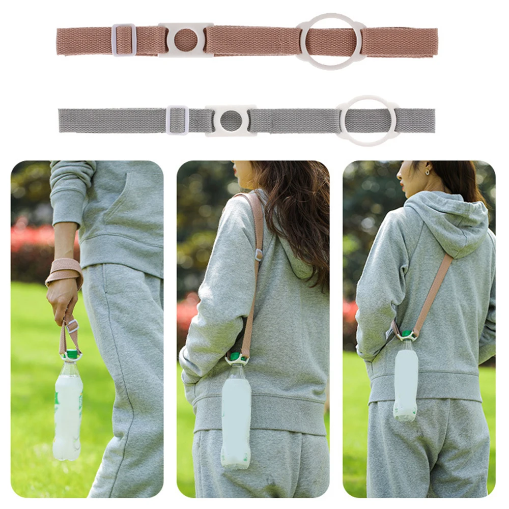 2pcs Adjustable Water Bottle Strap,2 In 1 Universal Portable Water Bottle Shoulder Strap Holder Tumbler Holder Travel Strap