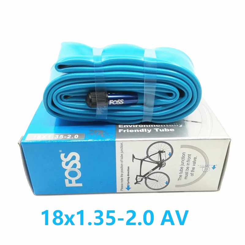 FOSS 18 Inch Bicycle Tube 18*1.35-2.0 AV/ Schrader Valve MTB Mountain Bike Road Folding Bicycle TPR Rubber Inner Tire Taiwan