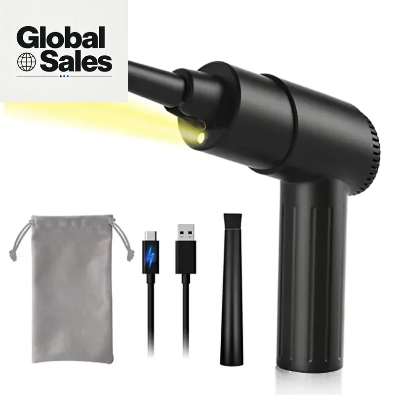 15000mAh Portable Powerful Air Blower Cordless Air Duster with LED Light Brushless Motor Air Duster for Camp Barbecu Car