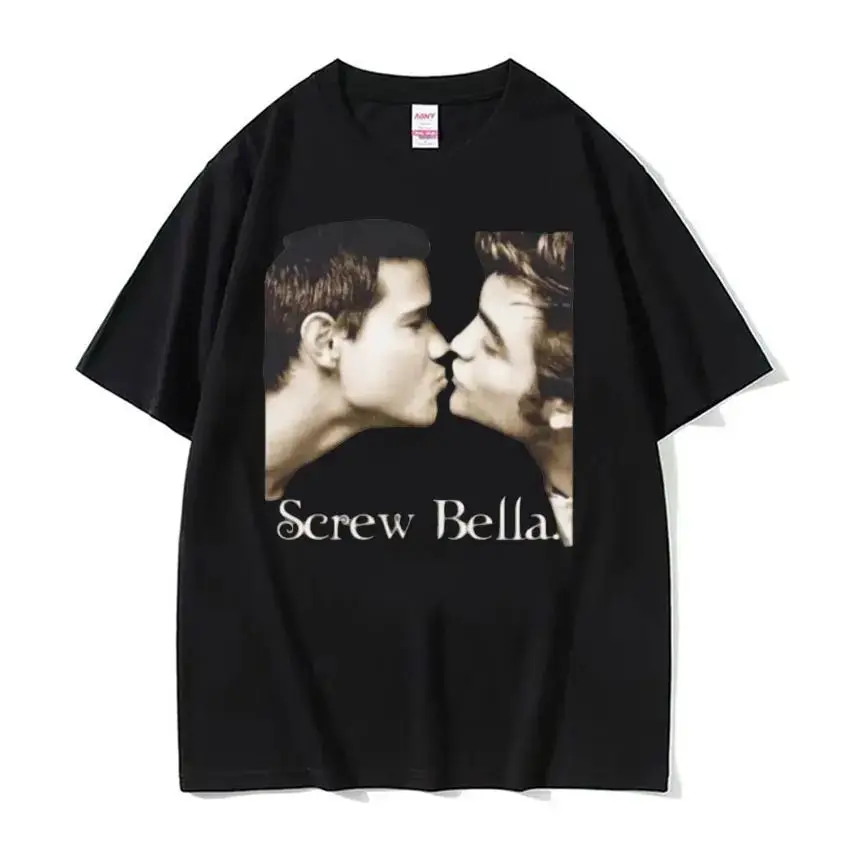 Twilight Funny Meme T-shirts Screw Bella Retro T Shirt Men's Women's Harajuku Fashion Summer Oversized Y2k Streetwear Unisex
