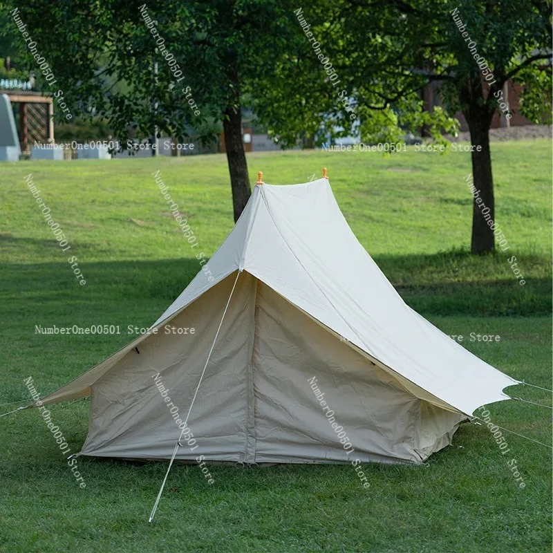 

Cotton Camping Tent Large Space Waterproof Sun Shelter for Family Outdoor