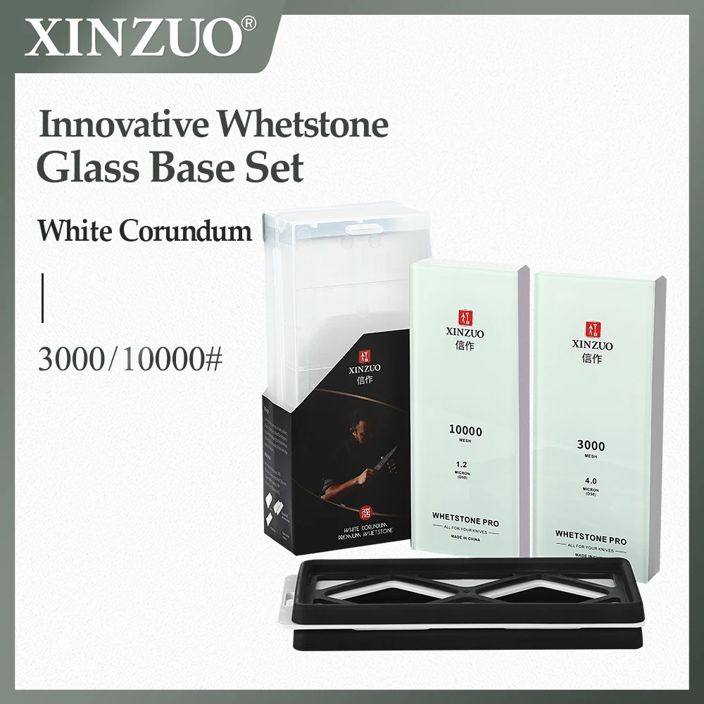 

XINZUO 3000/10000# Innovative Whetstone White Corundum Coarse And Fine Grits Combinations Ingenious Hand-polished